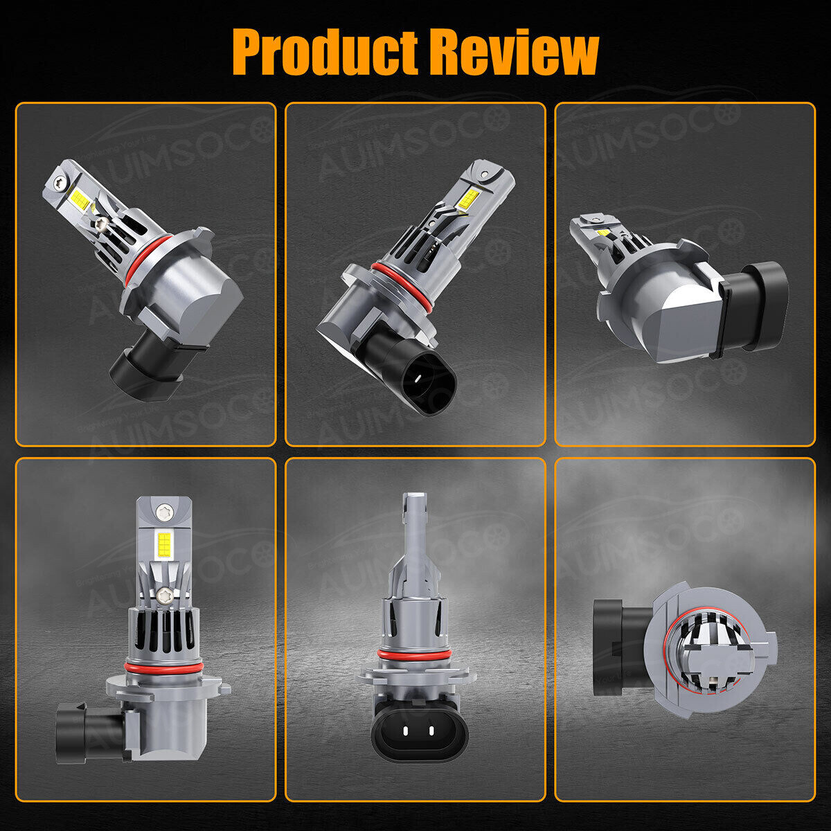 2pcs 9012 HIR2 LED Headlight Bulbs High/Low Beam White 24000LM 90W Brighter