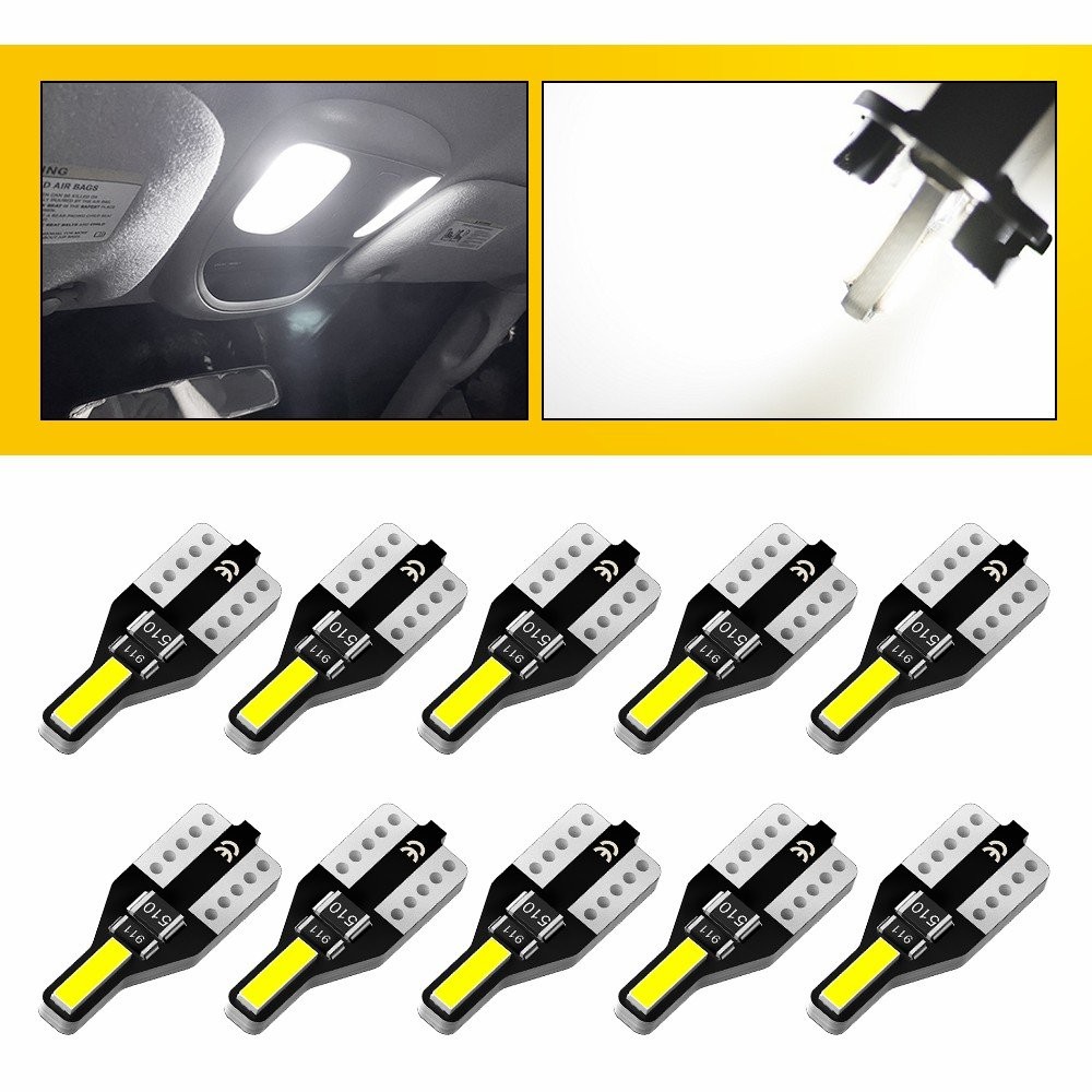 1000LM White T10 194 168 W5W 2825 LED License Plate Light Dome Map Trunk Light