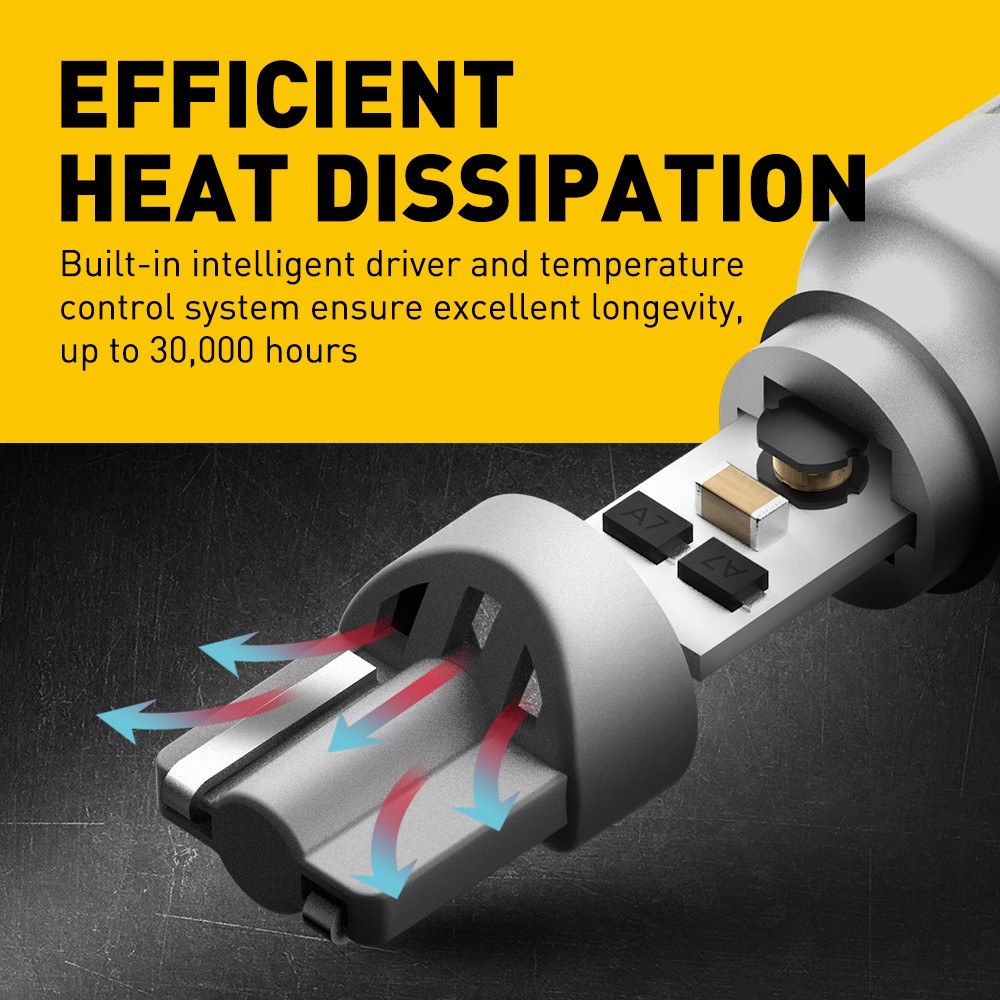 AUXITO 921 912 LED Reverse Backup Light Bulb 2400LM 6000K Super Bright T15 White