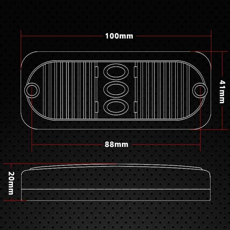 2X Amber 4″ LED Clearance Side Marker Lights Tail Turn Signal For Truck Trailer