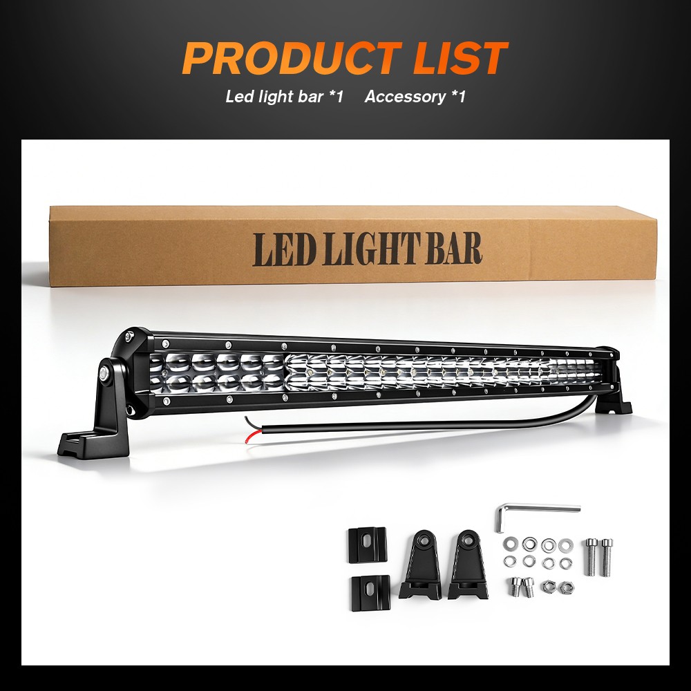 15″20″24″28″32″42″48″ LED Light Bar Spot Flood Combo Projector Offroad 4WD+Wire