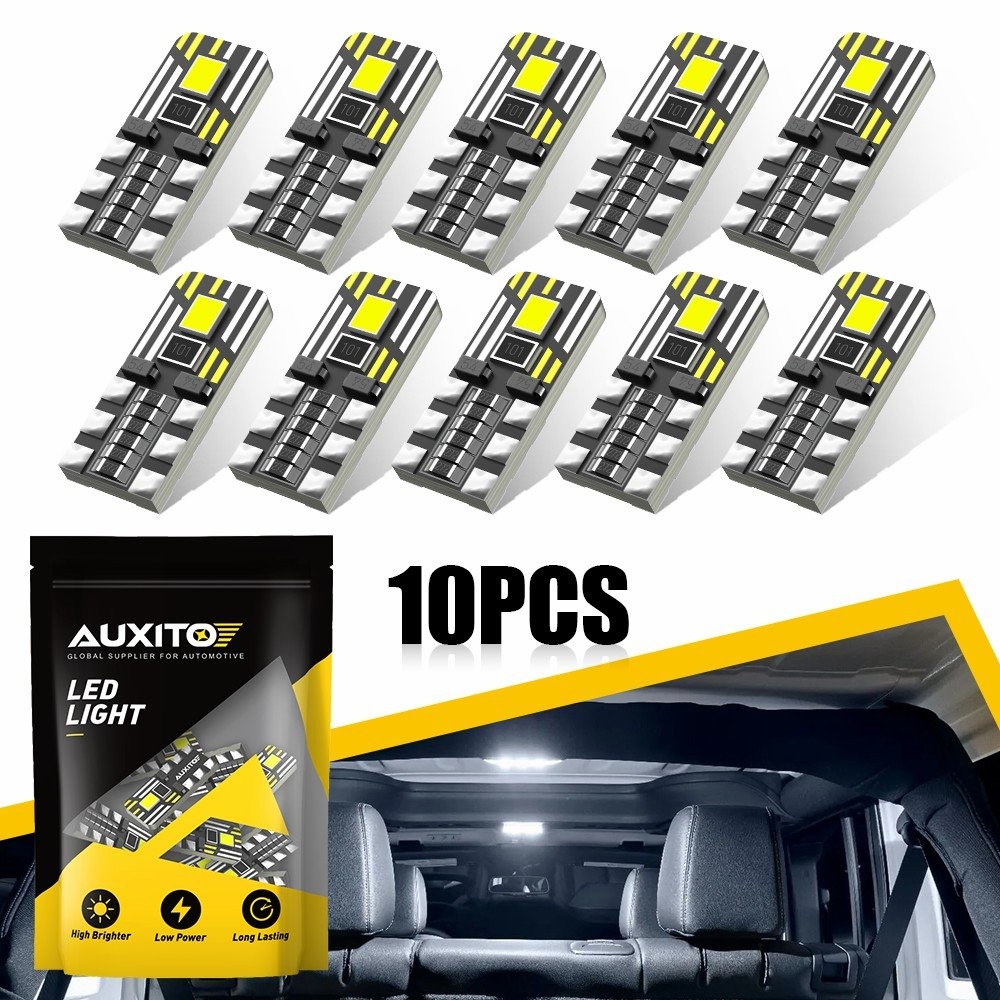 AUXITO T10 194 168 2825 W5W 2-LED License Plate Inside Map Trunk lamp 200LM A