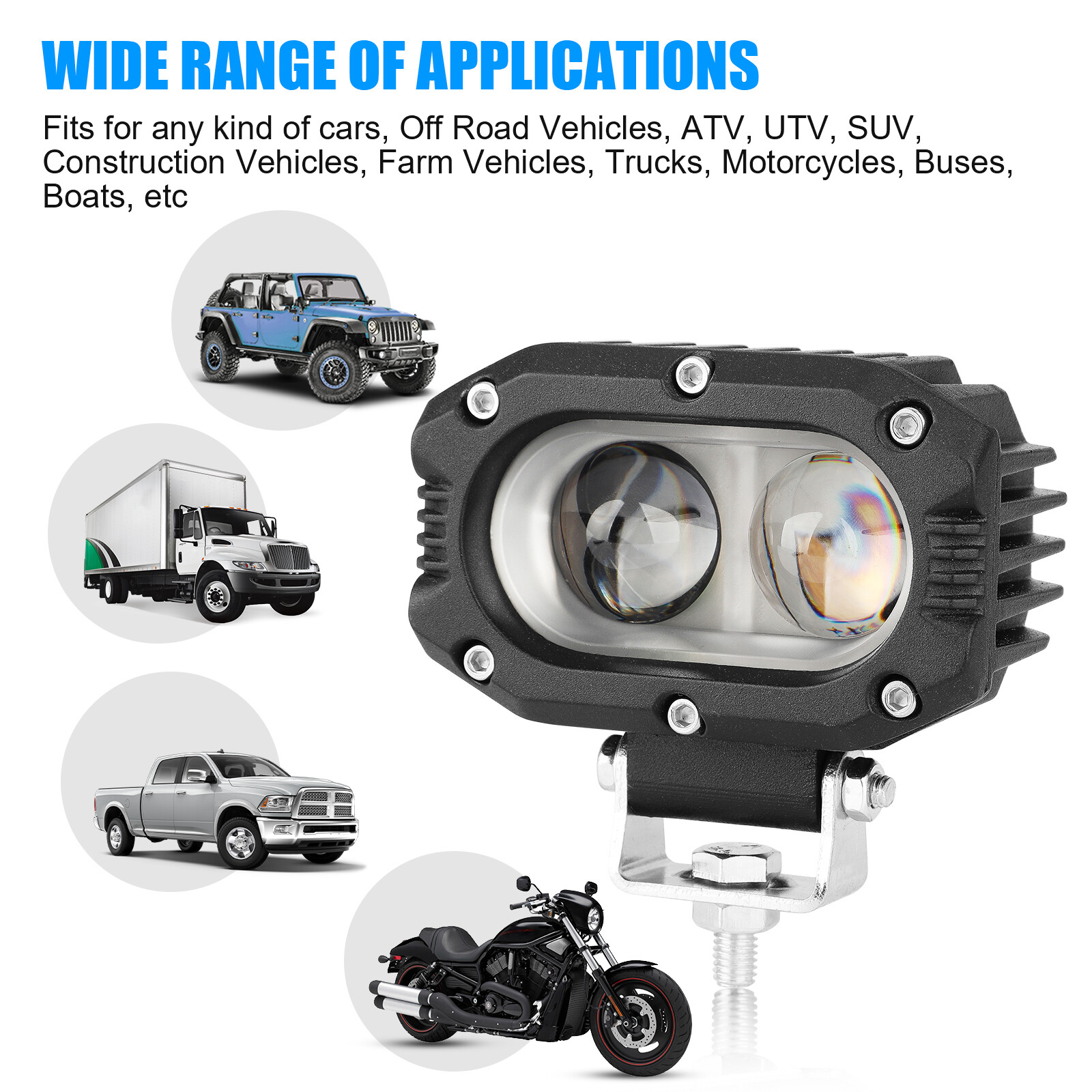 4inch 720W LED Work Light Car Spot Bar Off road Fog Lamp 4WD UTE ATV SUV Truck