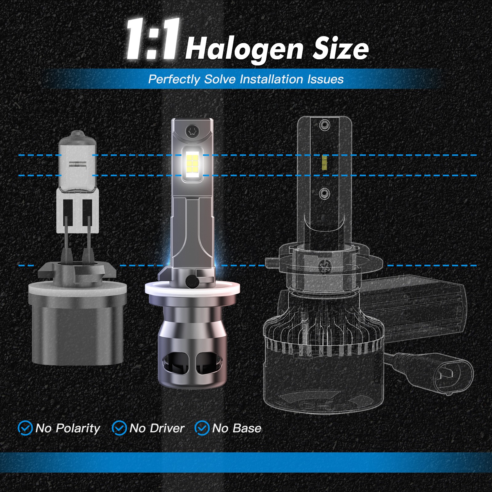 H27W/2 881 LED Fog Light Bulbs 70W 6000K for Kia Sportage 2009-2016 Bright White