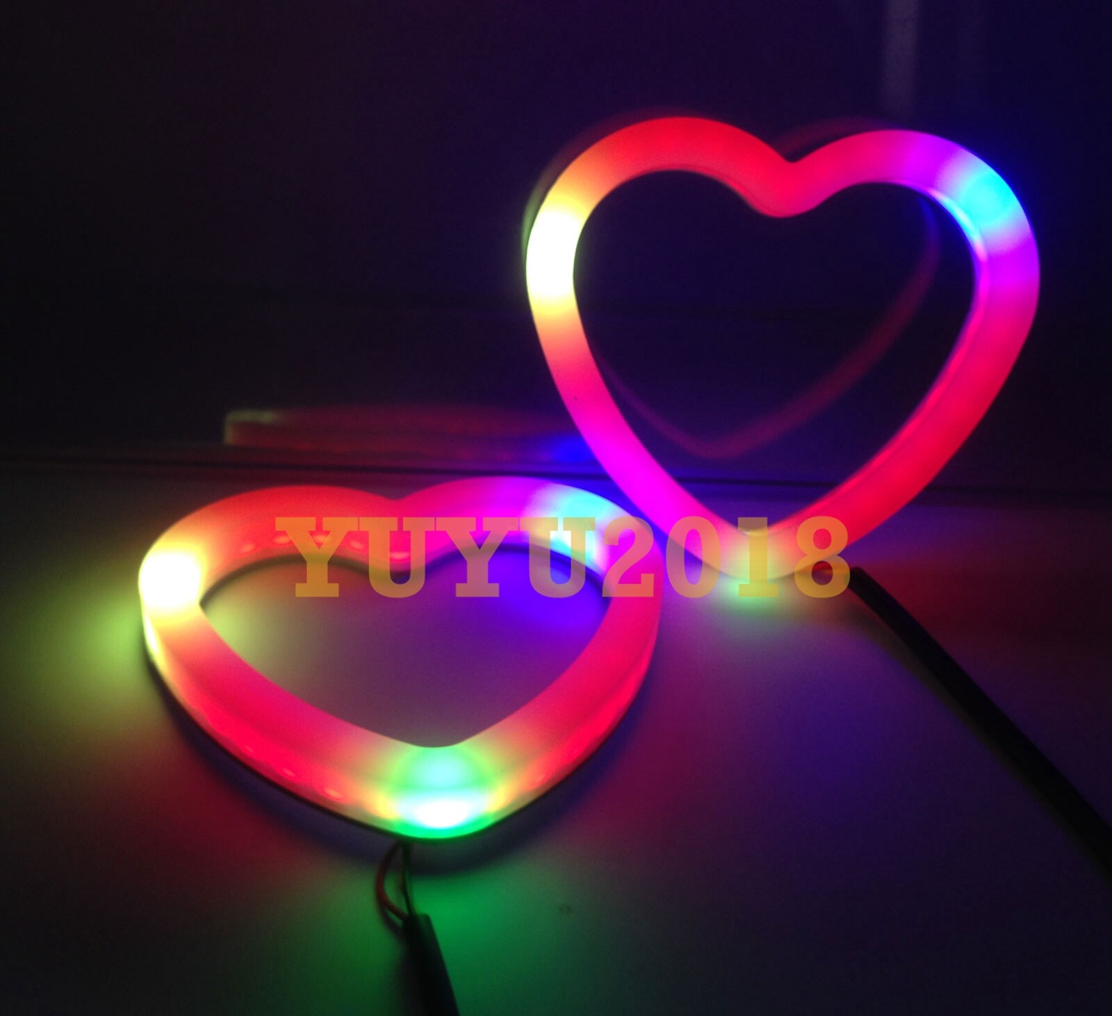 Dream color heart halo ring Flow series Chasing RGB LED Turn Signal DRL lamp