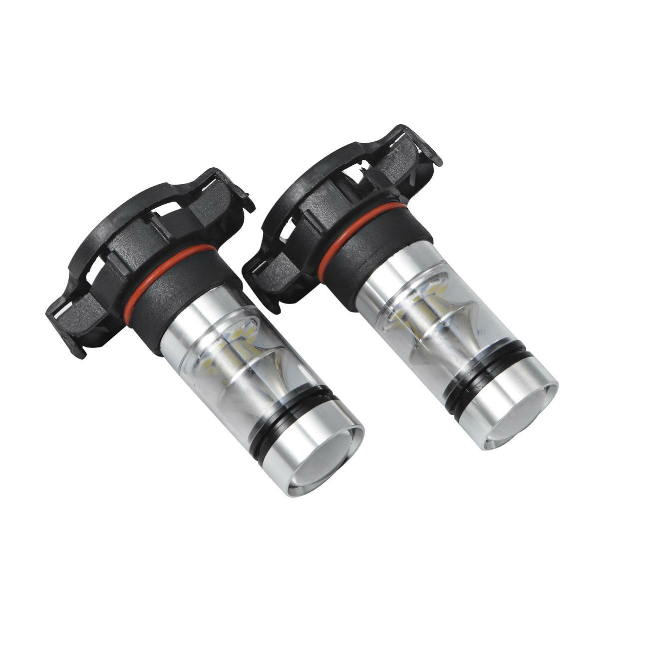 2x H16 5202 PS24WFF 100W 6000K Super White LED Fog Light Bulbs Daytime