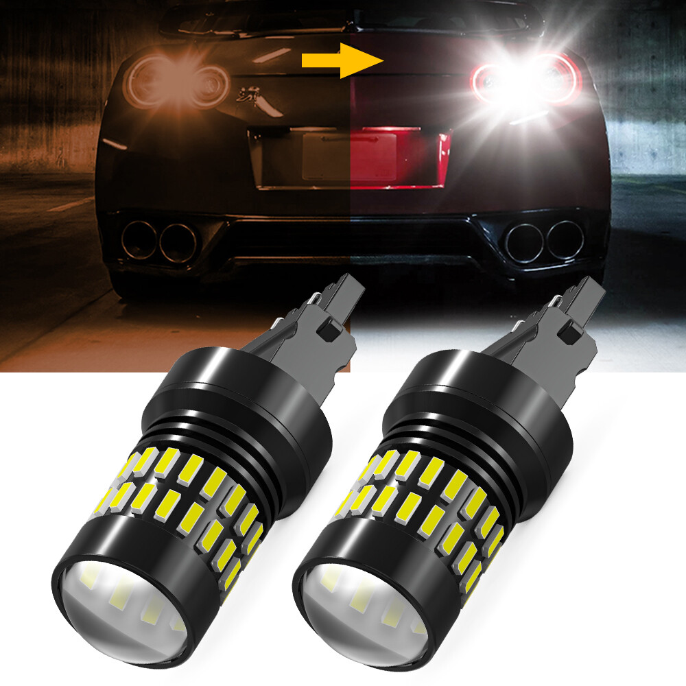 3157 3156 3057 48-LED Reverse Brake Turn Signal Light Bulb 6500K White 2400LM