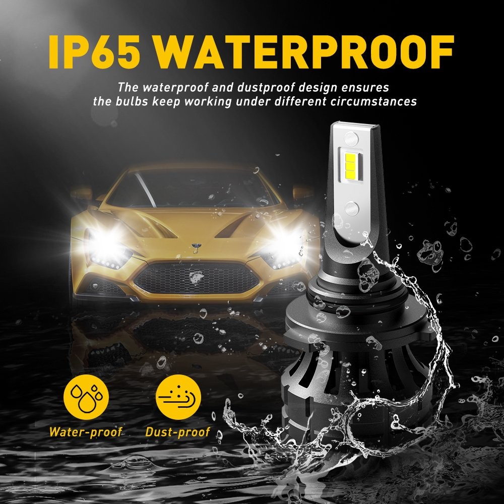 9005 AUXITO HB3 LED 9006 Headlight Bulbs Kit High Beam 6000K White 20000LM Z1 D