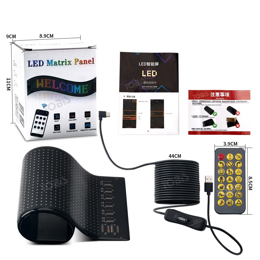 1/2X Devil Eyes Light DIY Eyes Dynamic LED Display Screen for Car Trucks Windows