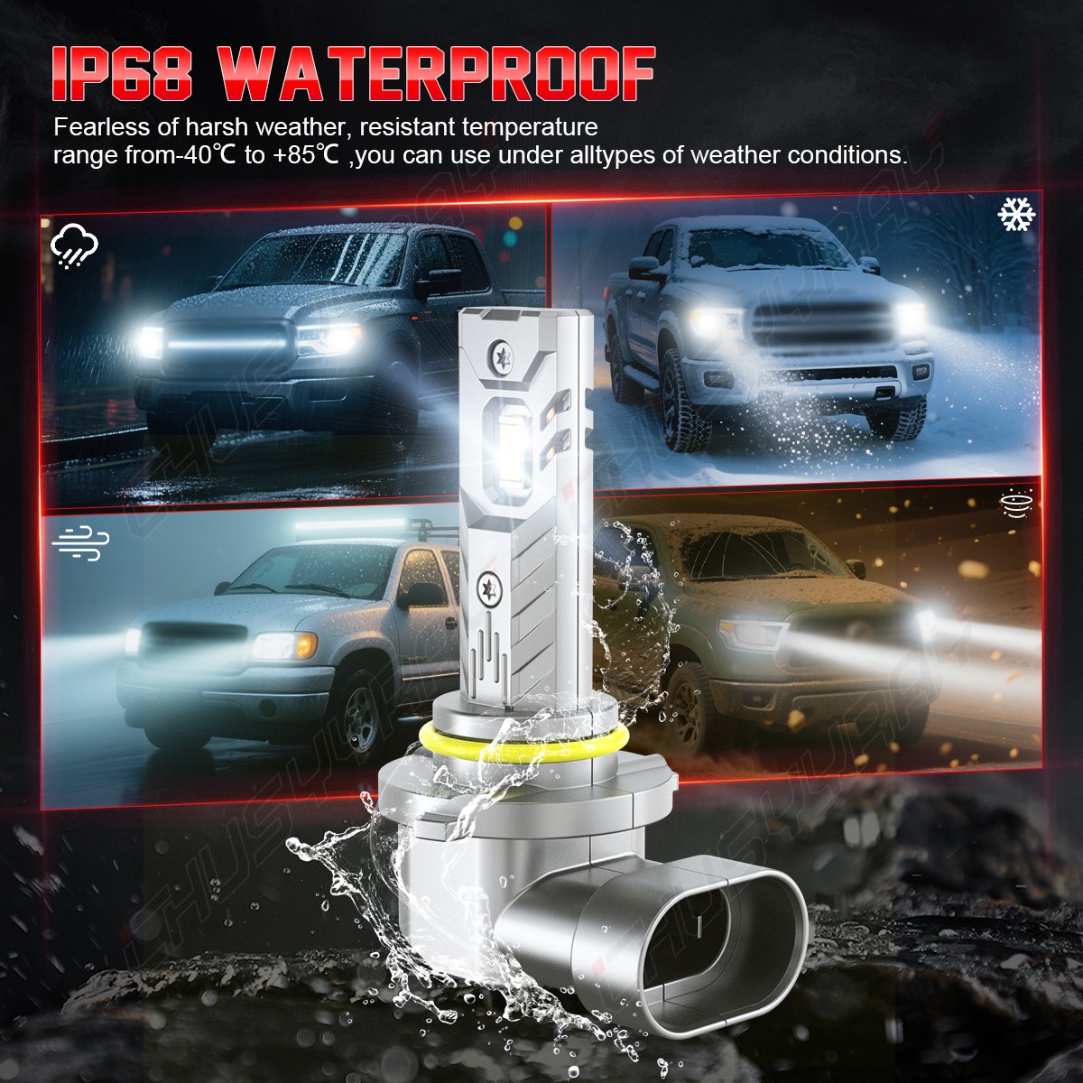 For 2016 2017 2018 Dodge RAM 1500 2500 3500 Led Headlight Hi/Lo&Fog light Bulbs