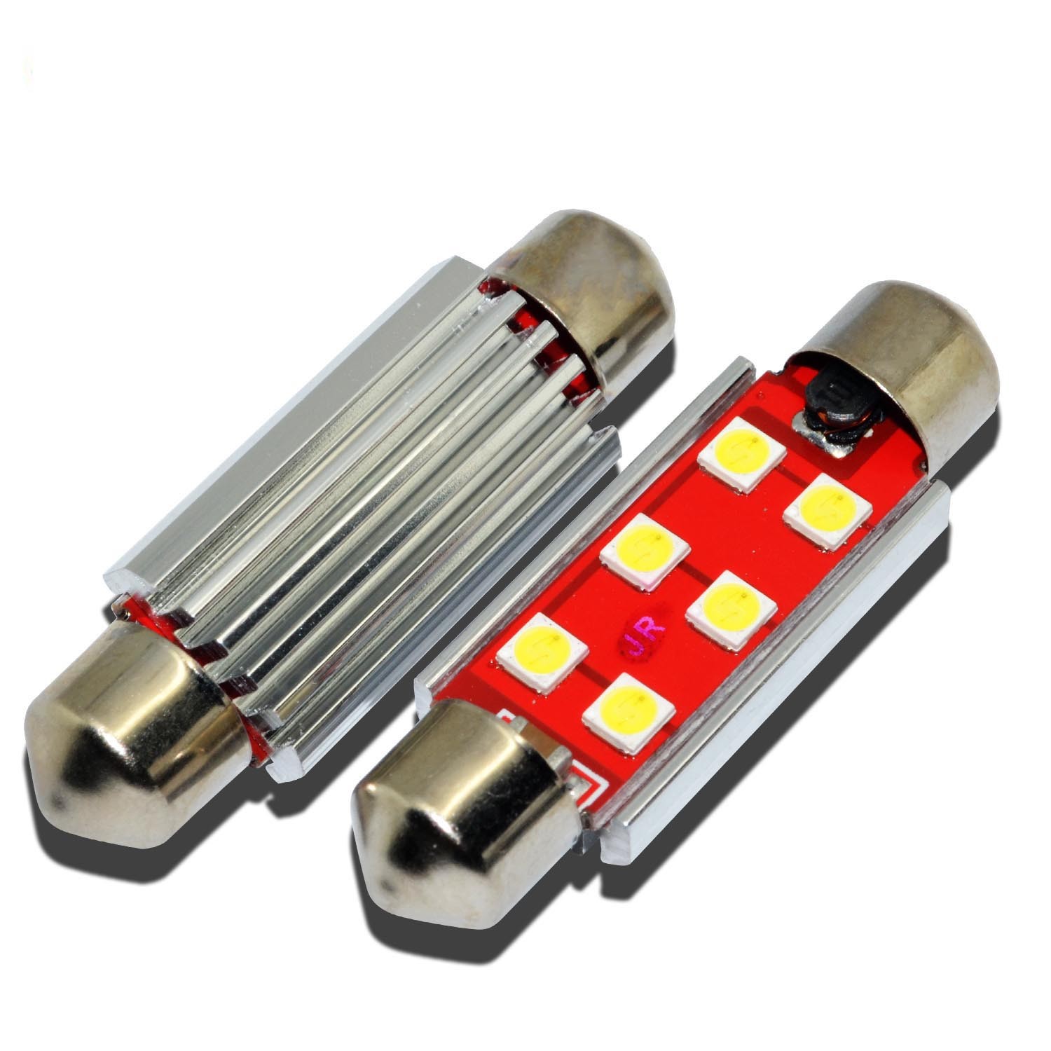 Alla Lighting 2pc 800LM 3030 6-LED Dome Map Trunk Light Festoon Bulb 578,White