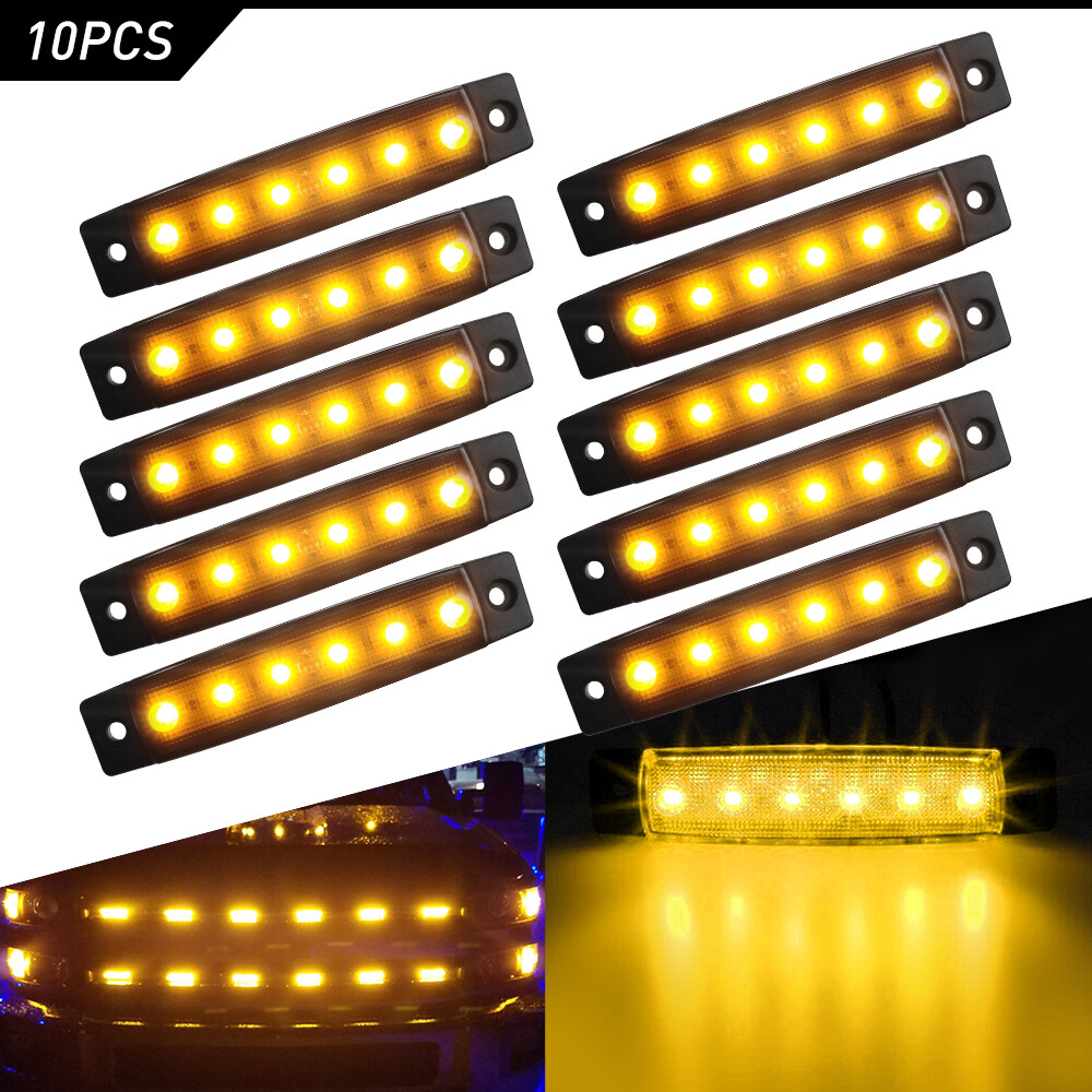 Amber Smoked Strip LED Running Lights For Truck Trailer Signal lights Waterproof