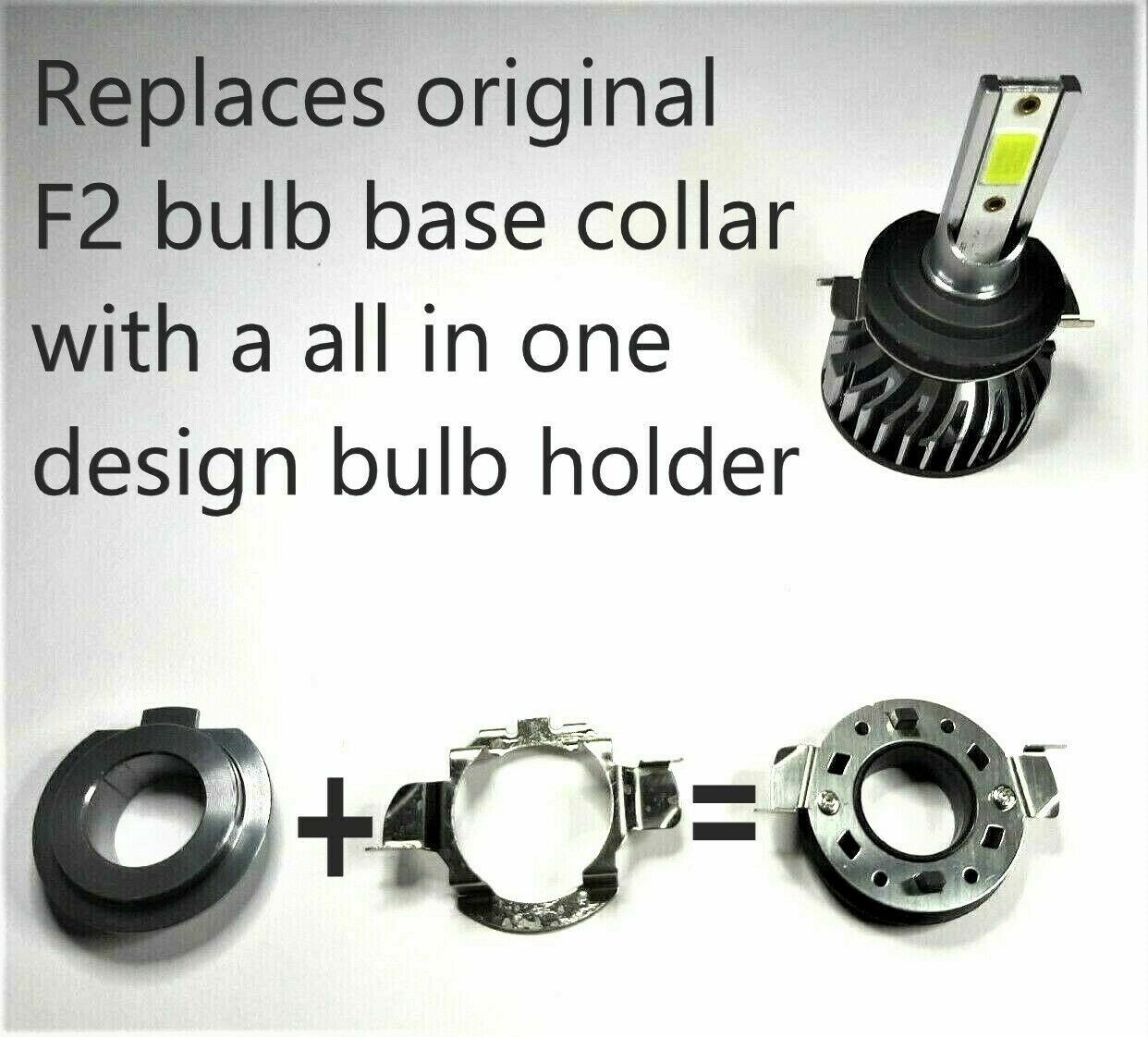 2x H7 Infitary LED Headlight Adapter Retainer For Mercedes-Benz & other cars