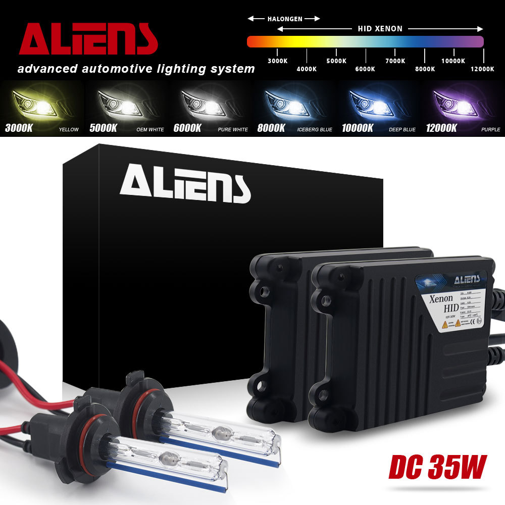 35W Aliens HID Xenon Headlight Conversion Kit Bulbs H1 H3 H4 H11 H13 9005 9006
