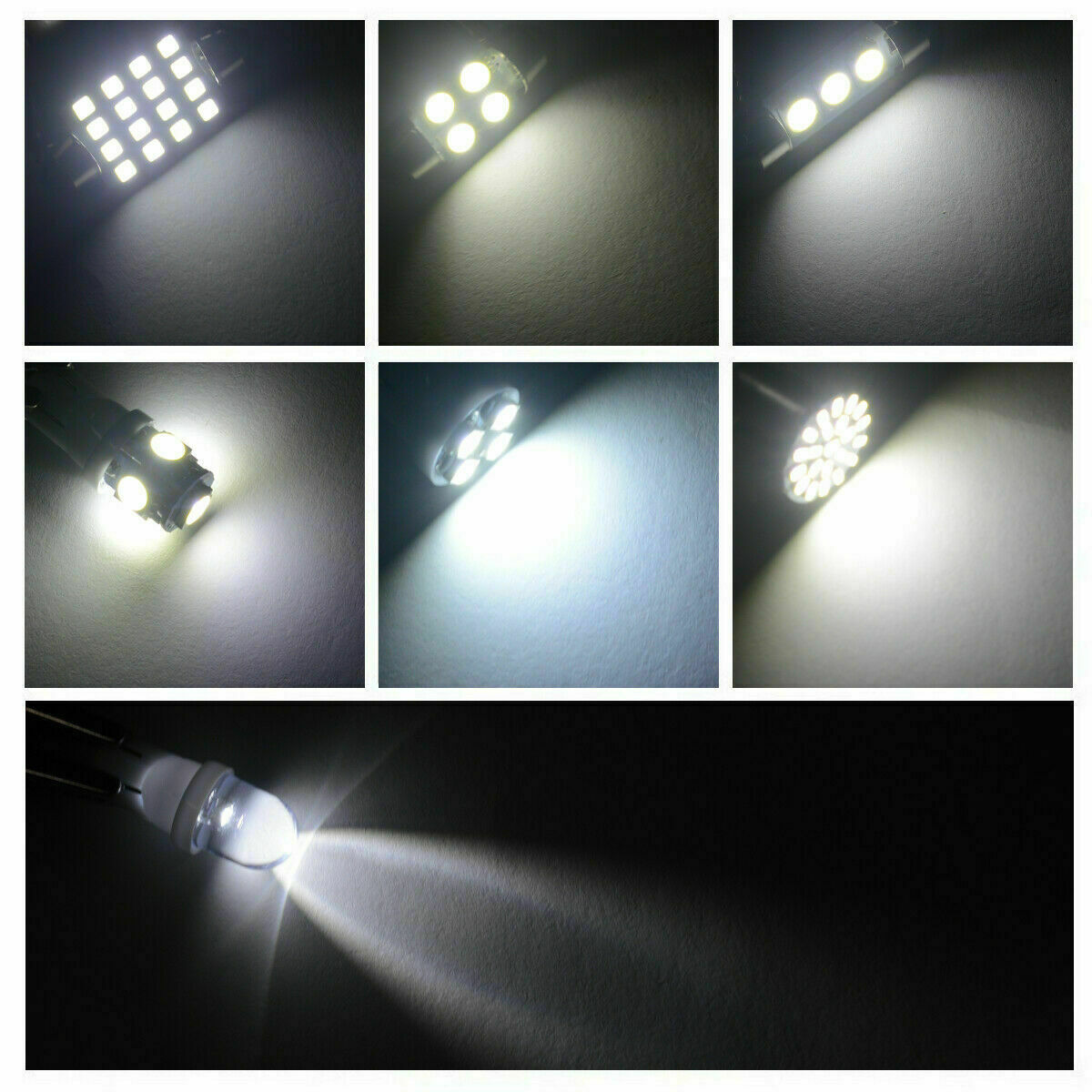 28Pcs Car Interior LED Light For Dome Map License Plate Lamp Bulbs Accessories
