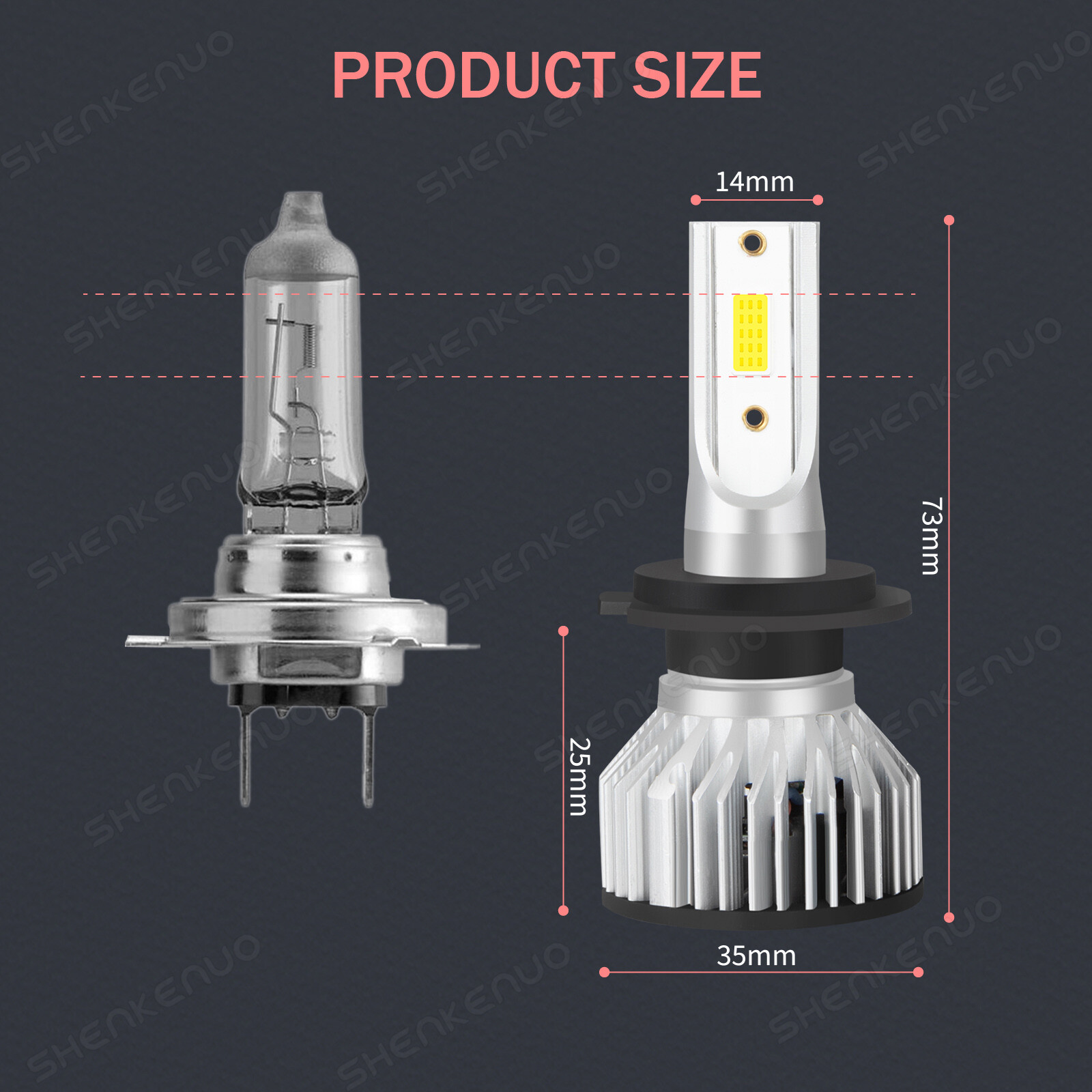 For Yamaha YZF-R6 2003-2015 YZF-R1 2007-2014 H7 LED Headlight Bulbs 6000K White