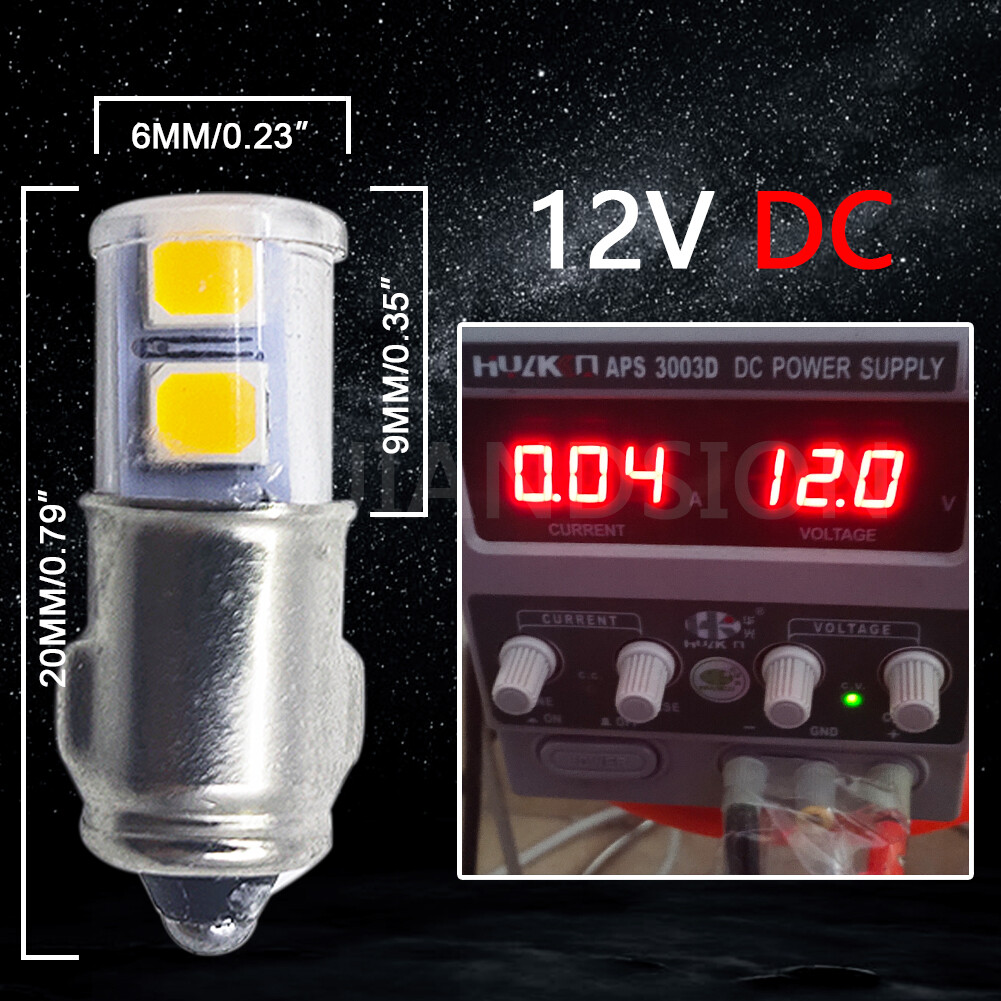 10pcs BA7S LED Car Warm White Dash Light Gauge Bulb Map Lamp 2835 4SMD 12V 200LM