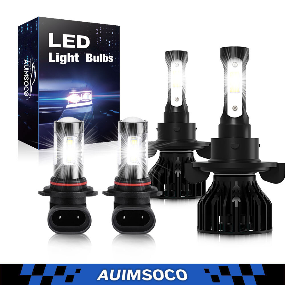 For Ford F-150 F150 2004-2008 – 4pc LED Headlight Fog Lights High&Low Beam Bulbs