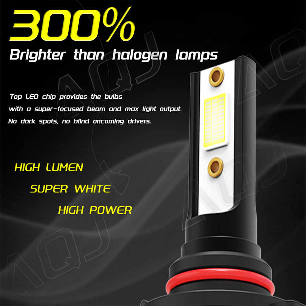 2pcs LED Headlight Kit 9006 HB4 HB4U 6000K 100W 15000LM low Beam Fog Bulbs Pair