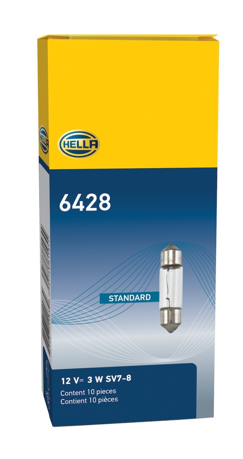 Hella Bulb Fits 6428 12V 3W SV7-8 T2.25 8x28mm