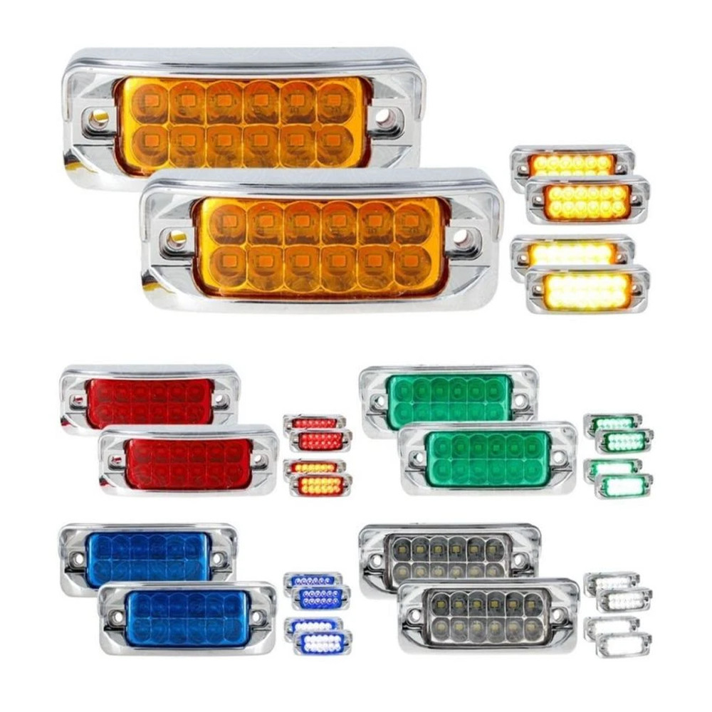 10Pcs 12LED Side Marker Lights Clearance Lights For Trailer Truck Lorry 12V-24V
