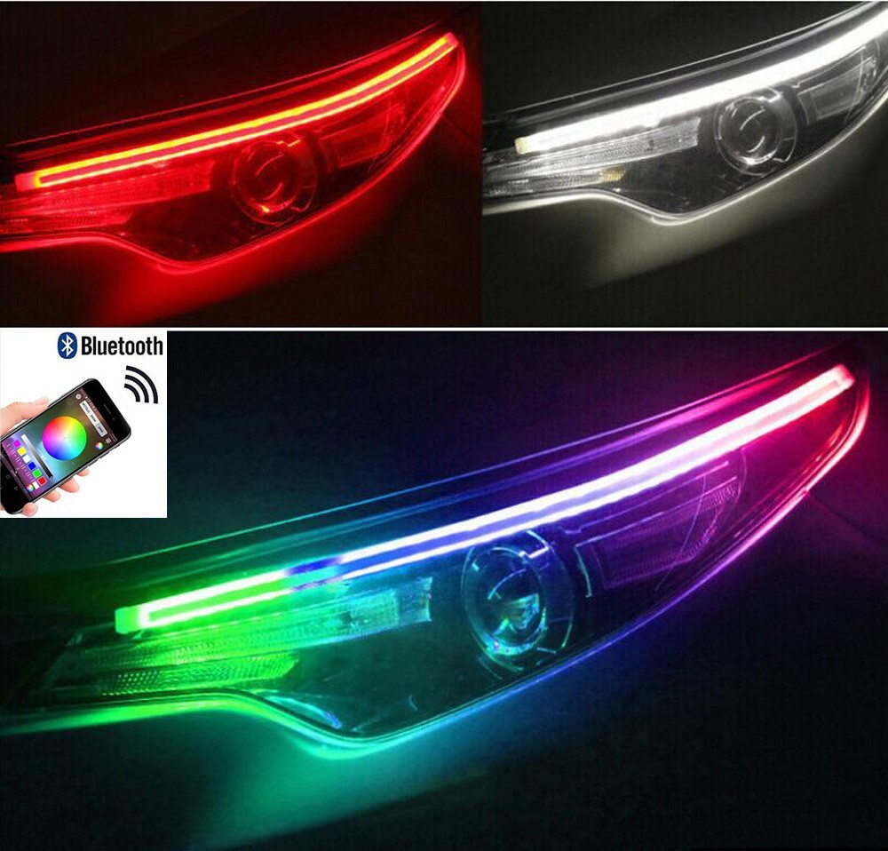 BT RGB Charm Dynamic Dream Color 24″ Strip Flow Chase Indicator Tube for SEAT