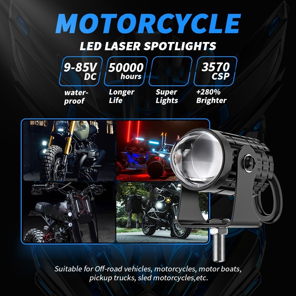 2PC 160W Grile LED Light Pods Car Front Headlight Motorcycle ATV UTV Projector