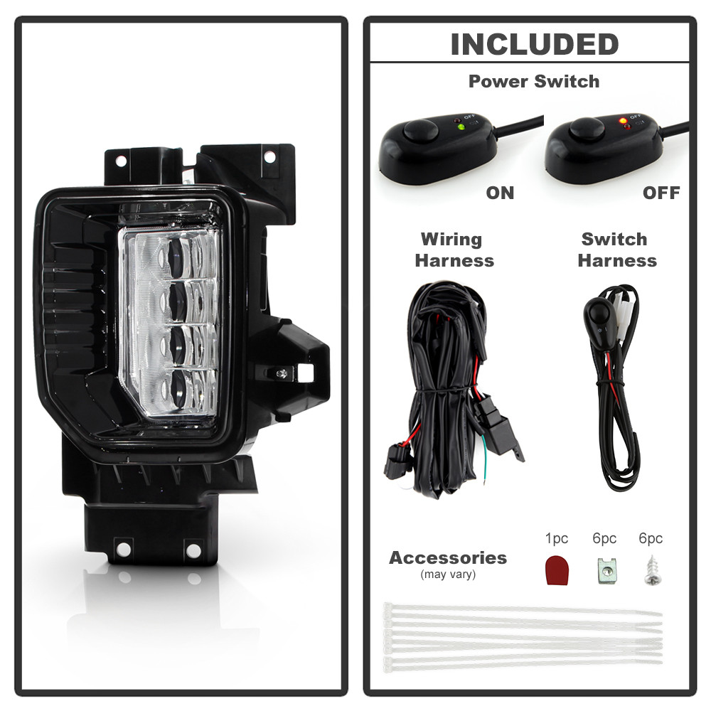 2020-2023 GMC Sierra 2500HD 3500HD LED Bumper Fog Lights Driving Lamps w/ Switch