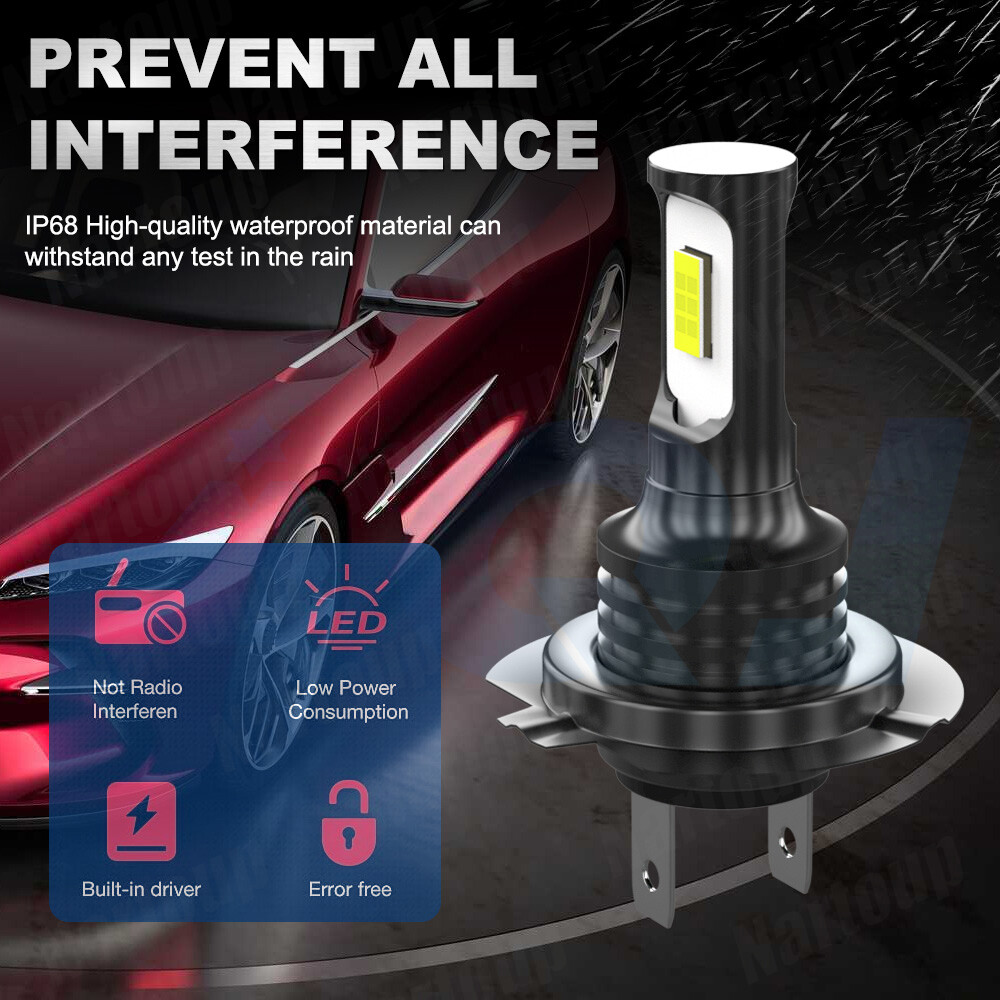 H7 LED Headlight Bulb Super Bright High Low Beam Conversion Kit 5Years Warranty