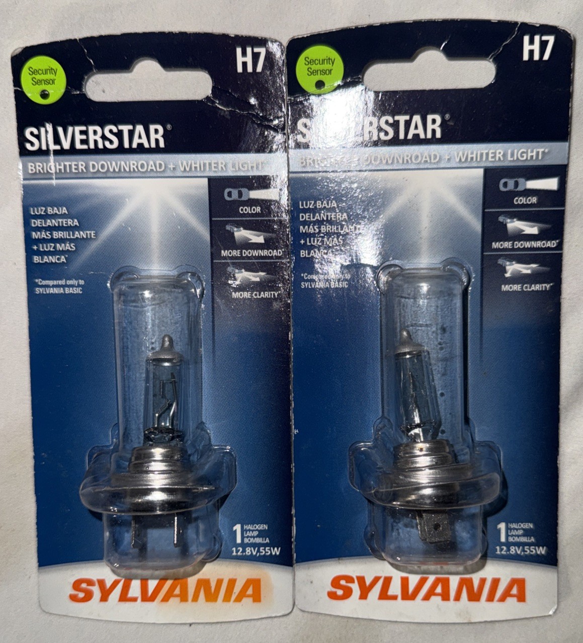 Brand New Sylvania H7 SilverStar High Performance Halogen Headlight Two Pack