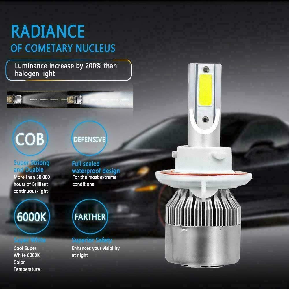 For Dodge Grand Caravan 2008-2010 LED Headlight + Fog Light 4 Bulbs Combo Kit