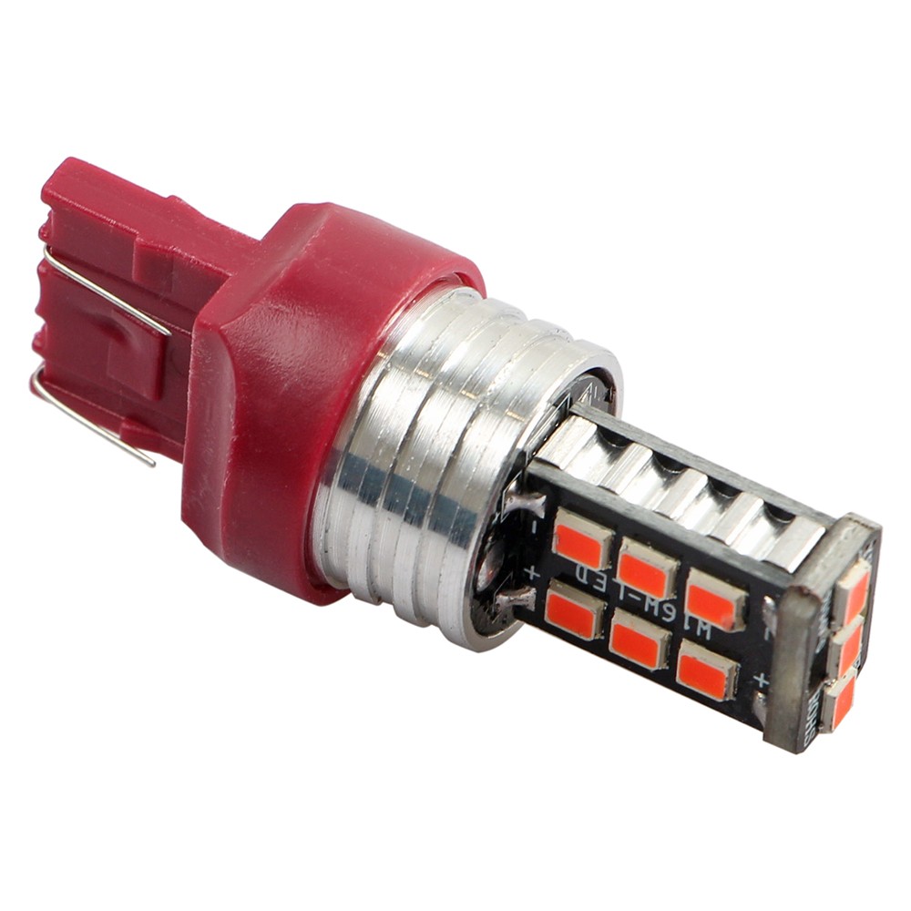 4pcs 7443 7440 LED Red Strobe Flash Blinking Brake Stop Tail Parking Light Bulbs