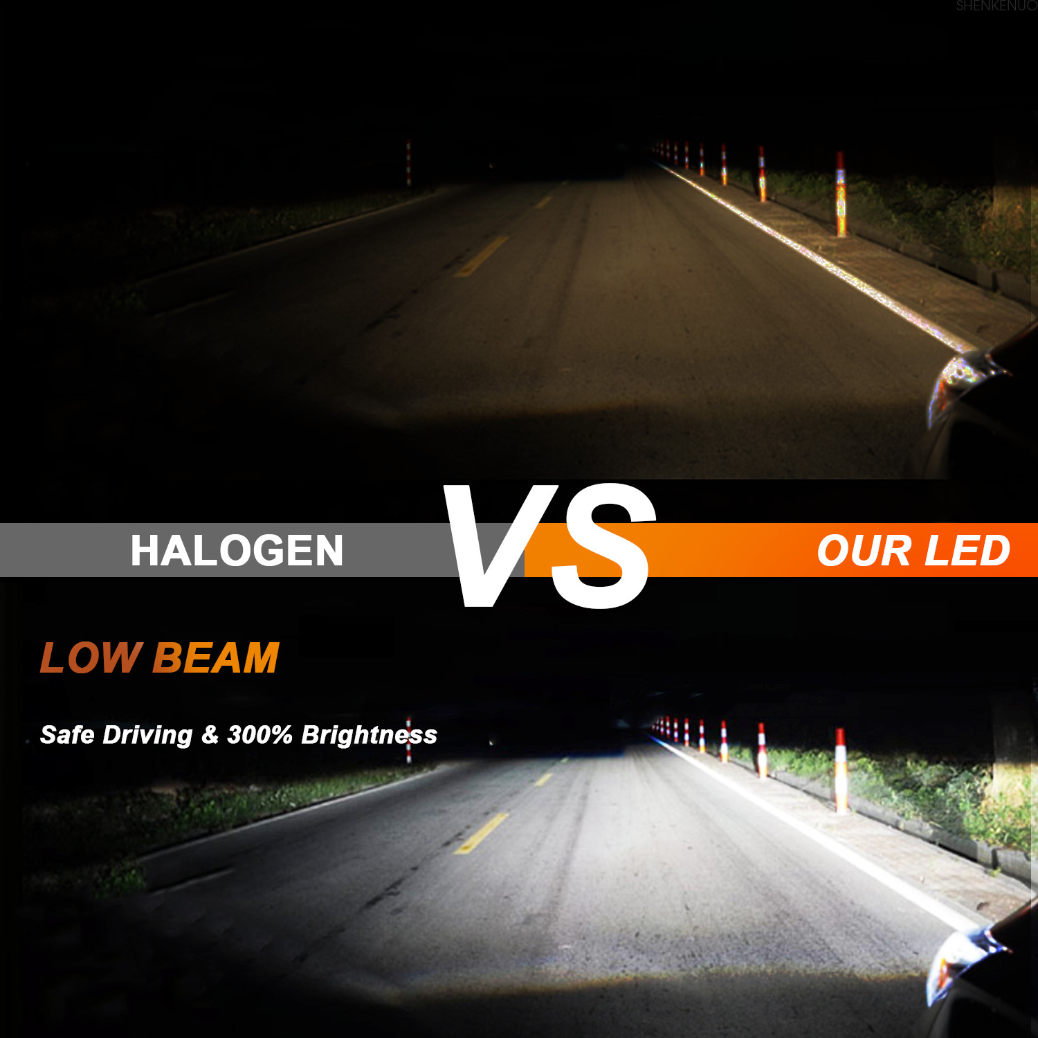 For Jeep Gladiator 2020-2022 6000k LED white Headlight hi/low+Fog Light Bulb Kit