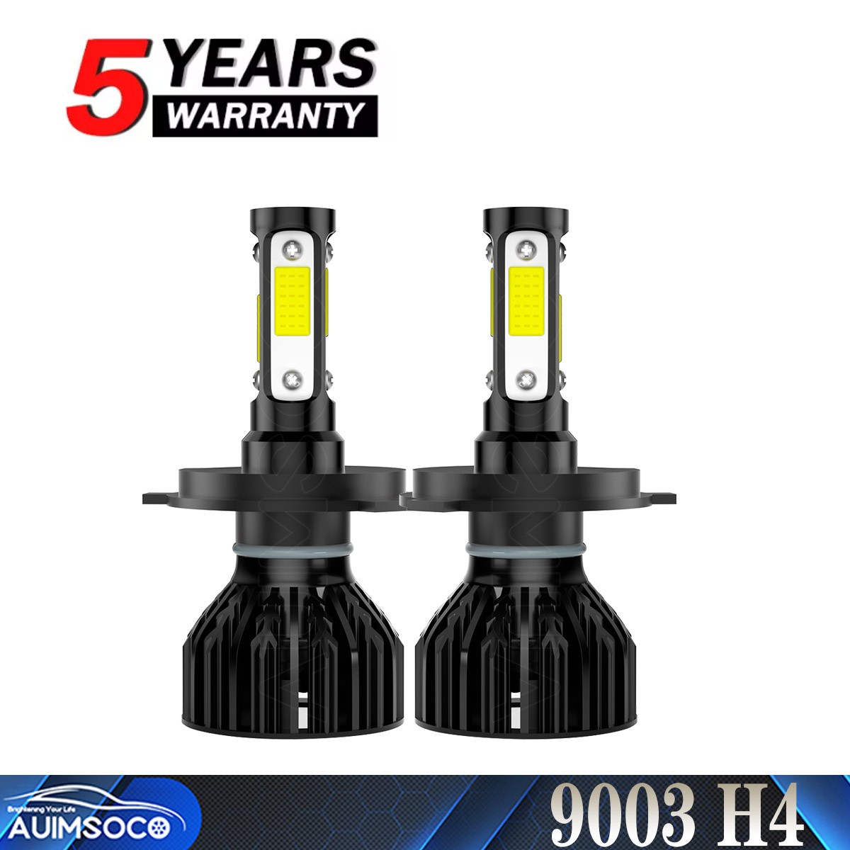 Headlights For Yamaha YZF R1 2001 2002 2003 R6 1999-2002 100W 6000K LED H4 9003