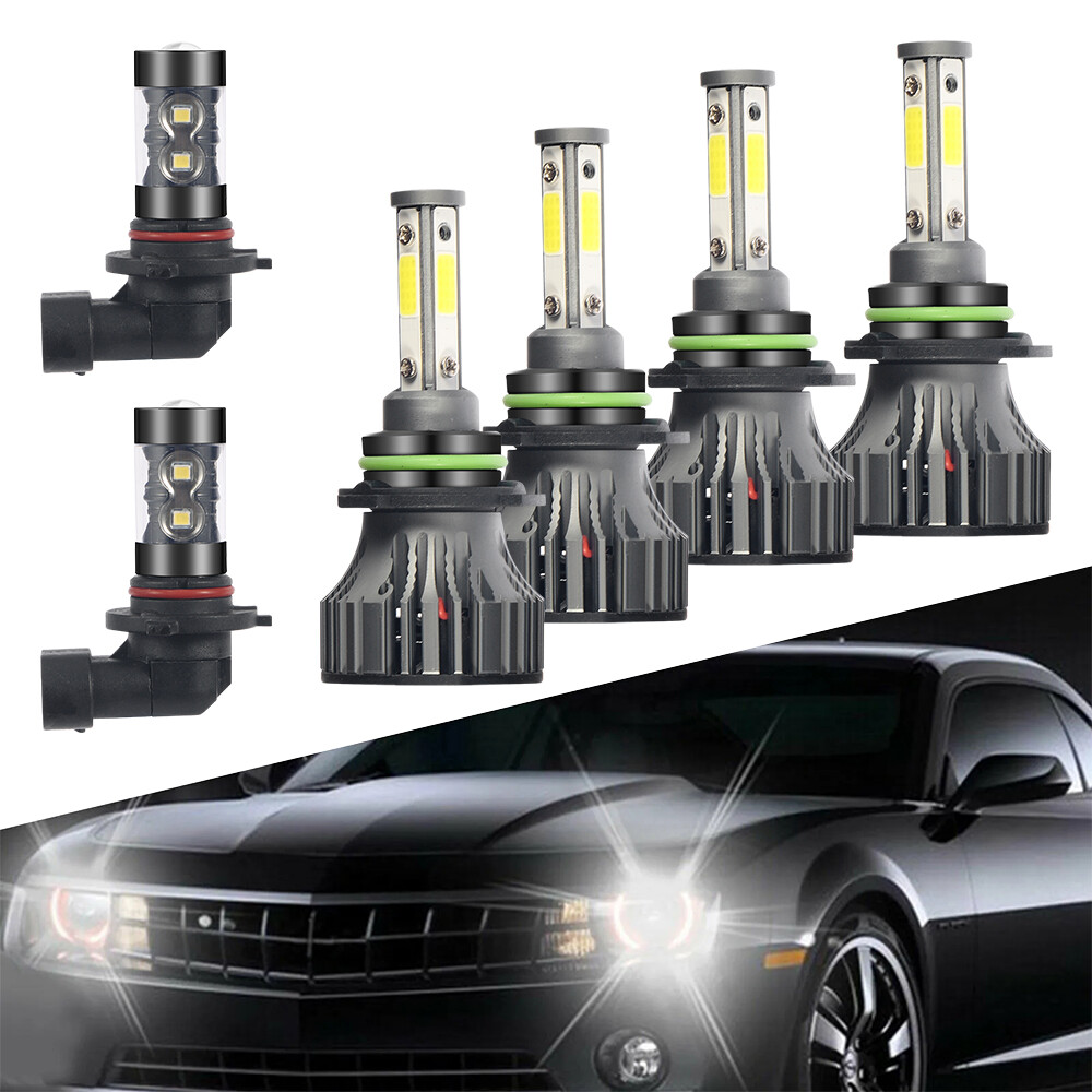 IP68 Waterproof For Chevy 2003-2005 2006 6000k LED Headlights+Fog Light Bulbs US