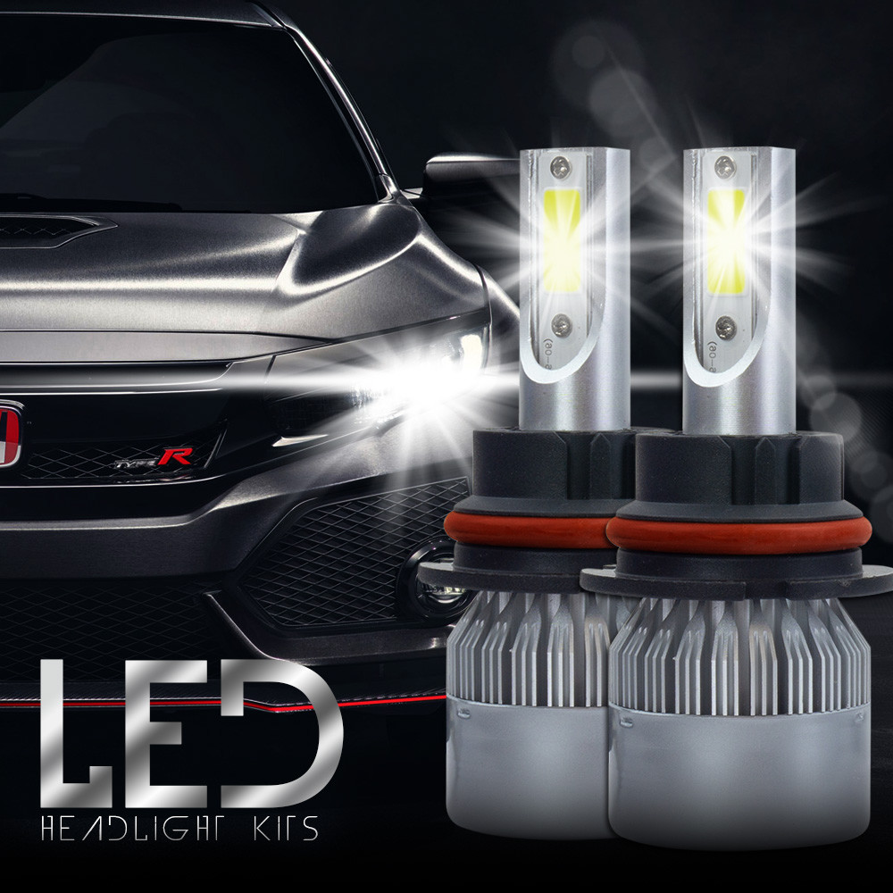 XENTEC 9007 HB5 LED Headlight Bulb Kit Low High Beam 6000K 90W 180000LM White.