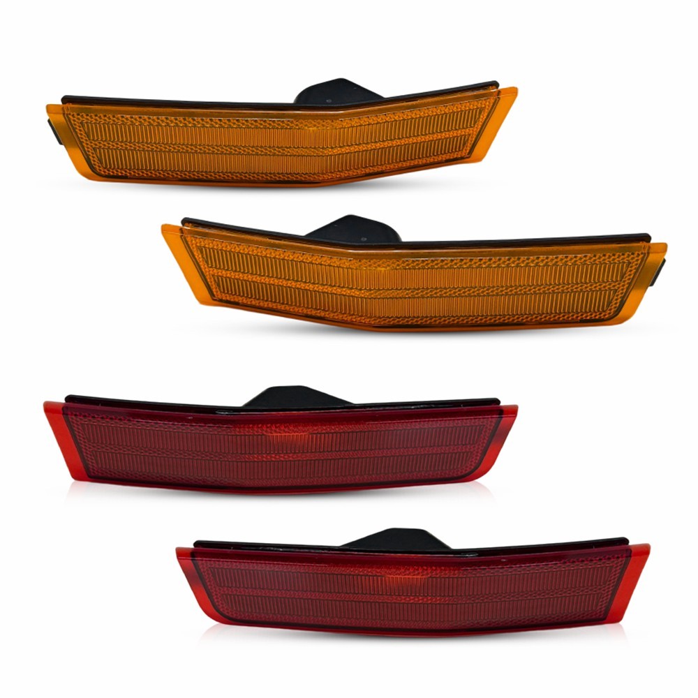 Pair Left Right Amber Front Bumper Side Marker Light For 2007-2010 Lincoln MKX