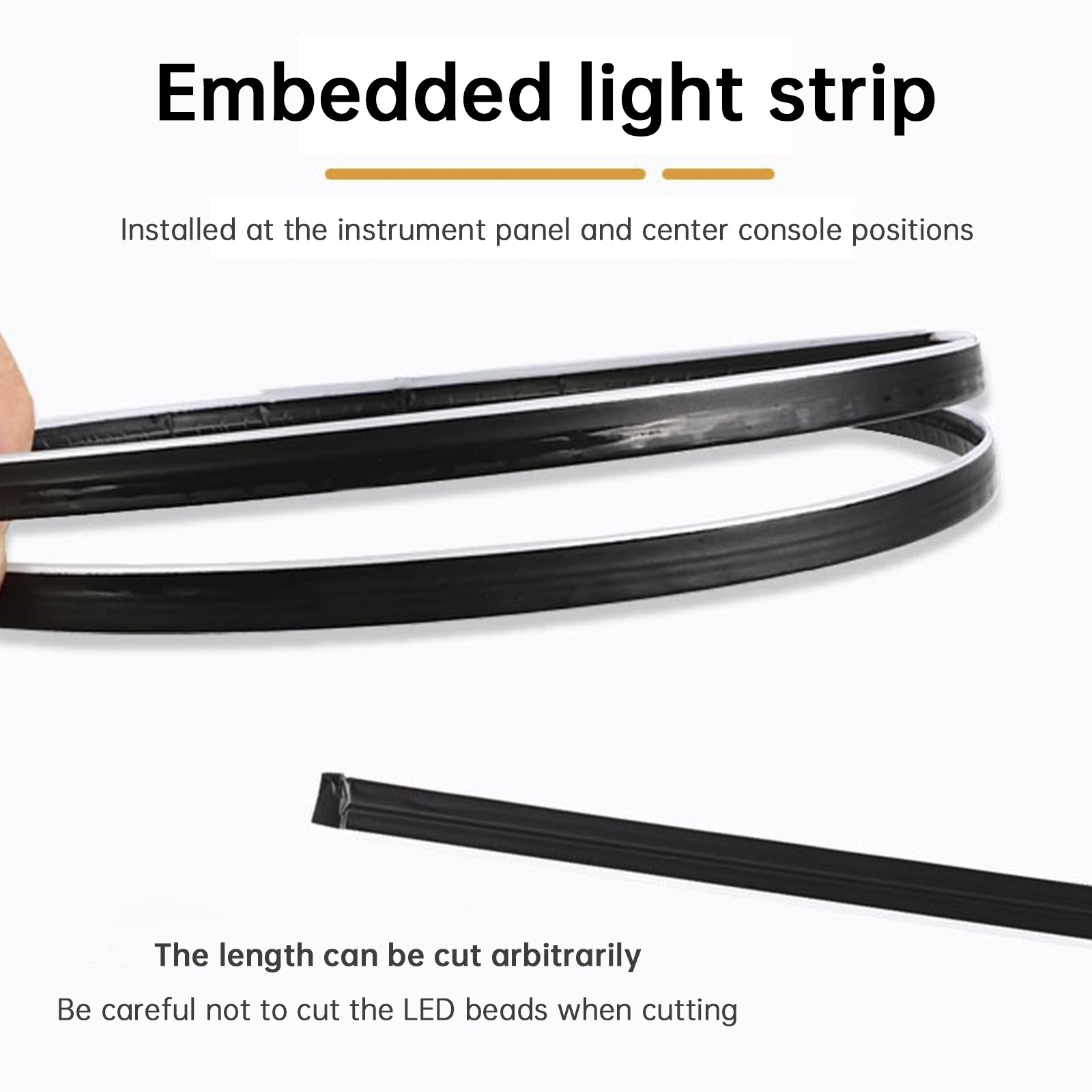 Central Control Ambient Interior Colorful LED Flowing Decorative Light 110cm US