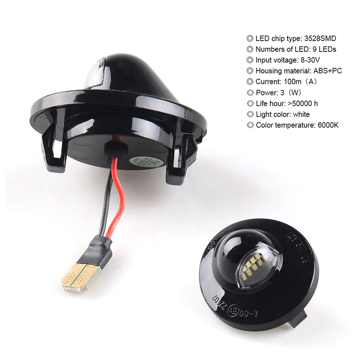 LED License Plate Light Lamp Assembly Replacement For Ford F150 F250 Super Duty