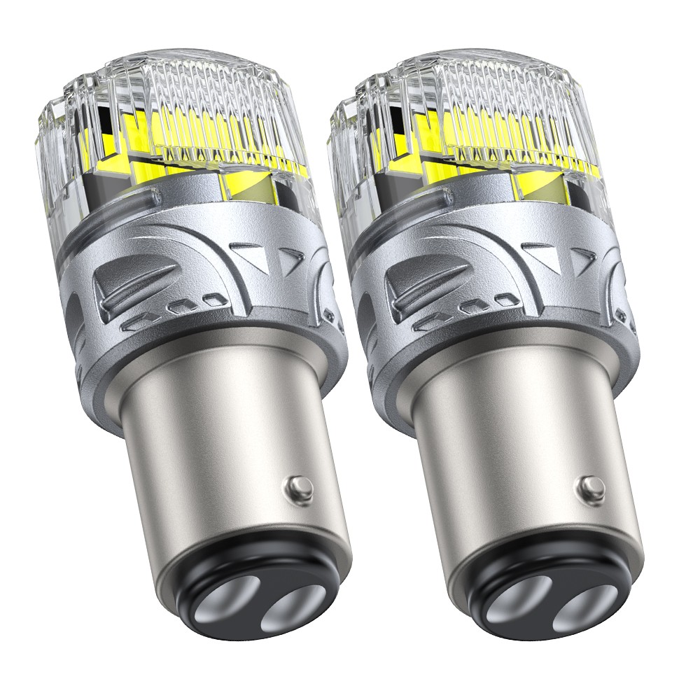 AUTOONE Super Bright 1157 White Bulb for Brake/ Turn Signal/ Parking/Tail lights