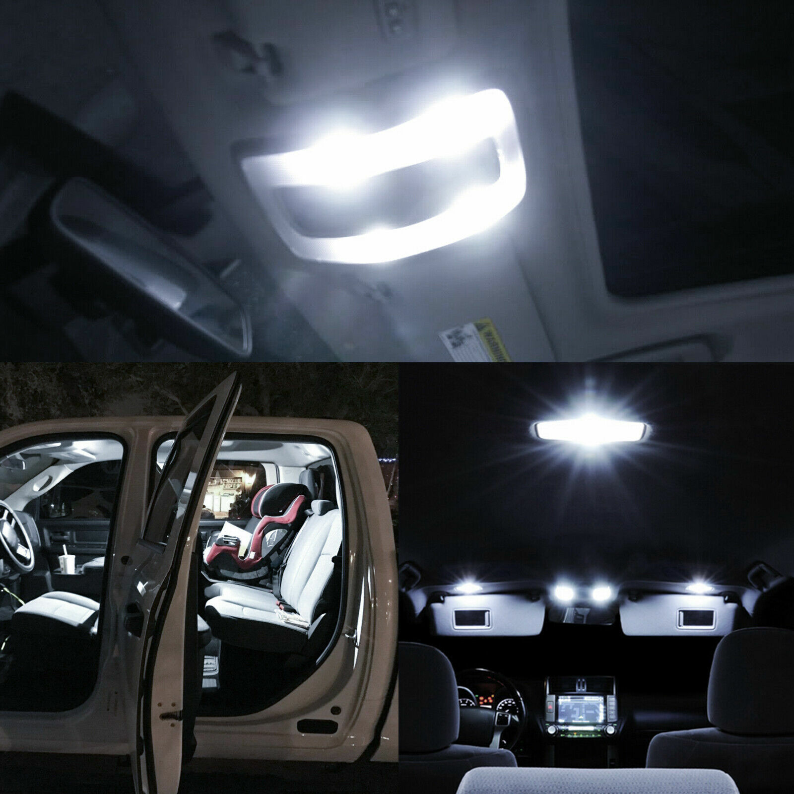 Super White 48-SMD BA15S 1156 Led Panel Dome Map Interior Light Bulb Lamps US