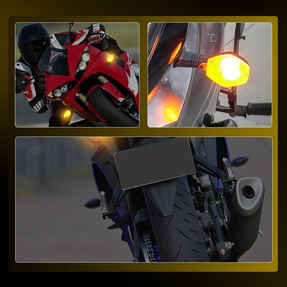Front/Rear Turn Signal Indicator Light Smoked Lens For Yamaha YZF R125 R15 R6