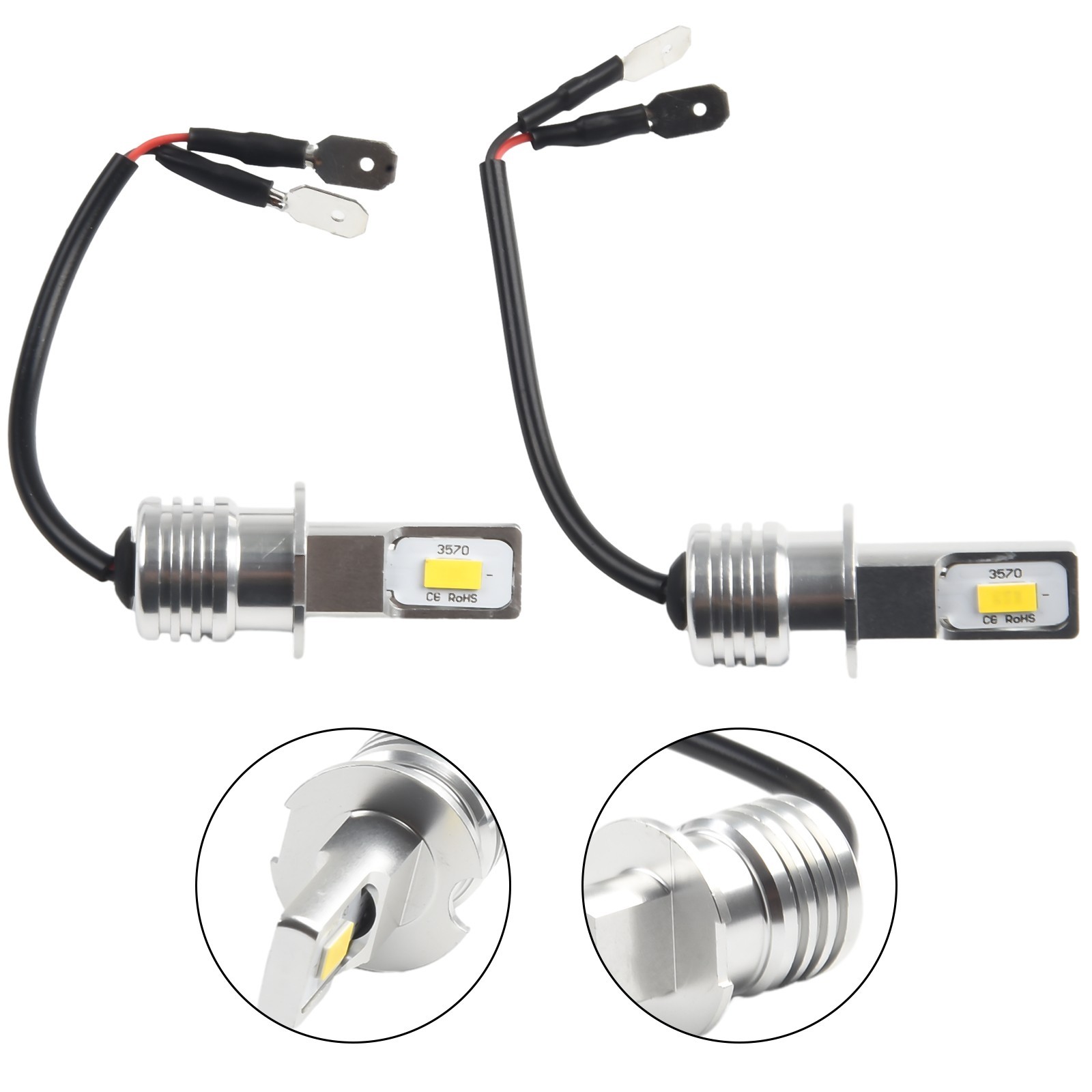 Fog Light Bulb Fog Lamp Car Lights 12V-24V DC 2000LM 360 Degrees 50000H