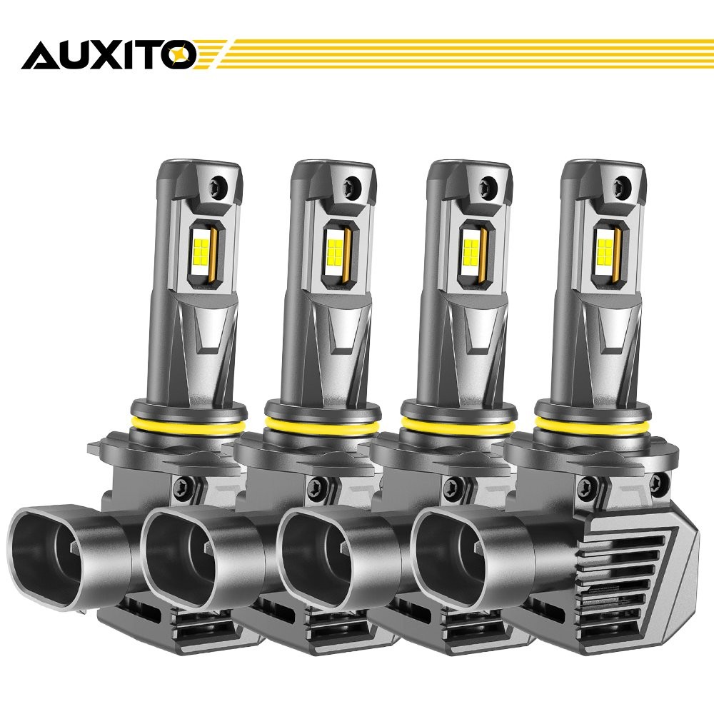 4x AUXITO LED 9005+9006 Headlight Combo High Low Beam Bulbs M5S White Series