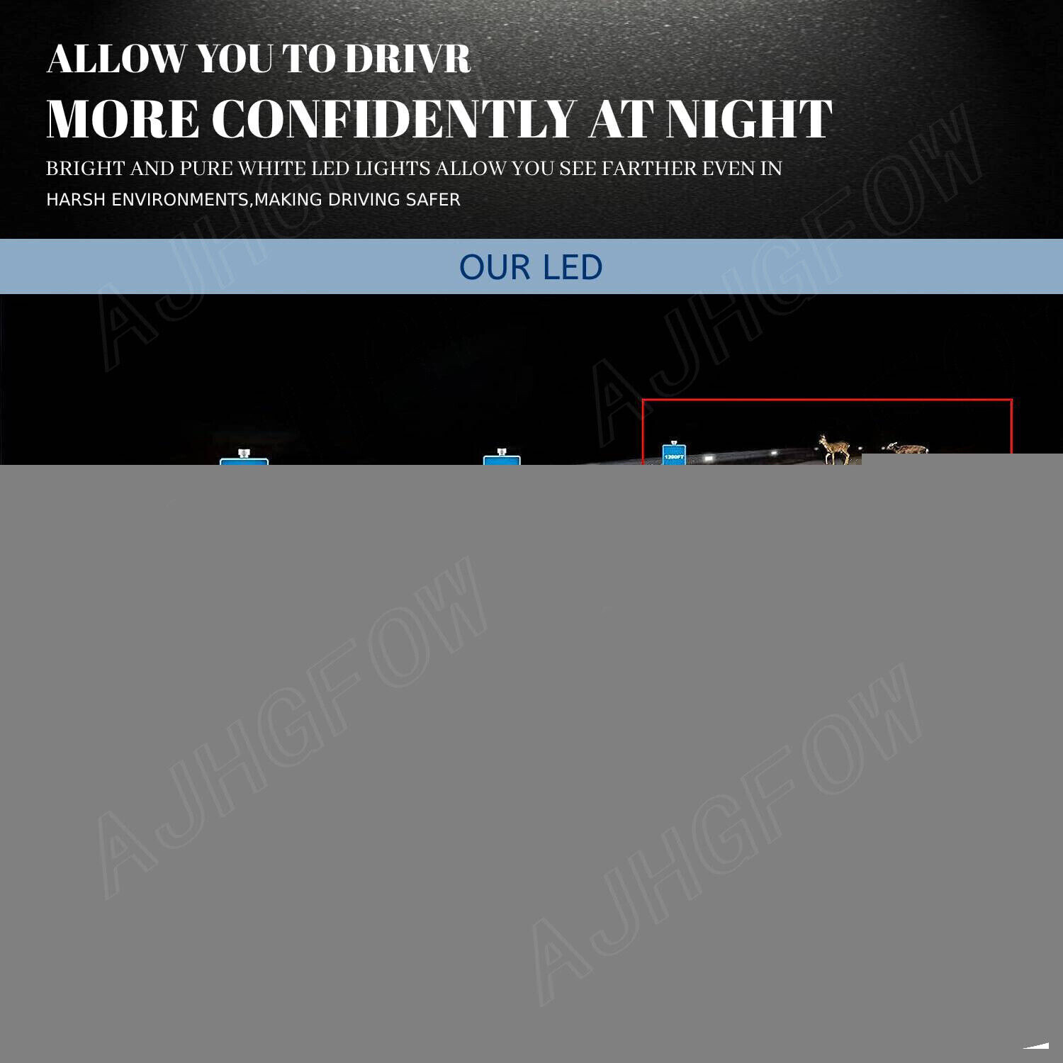 9005 9006 LED Headlight Bulb Kit High Low Beam 6500K White 720000LM Super Bright