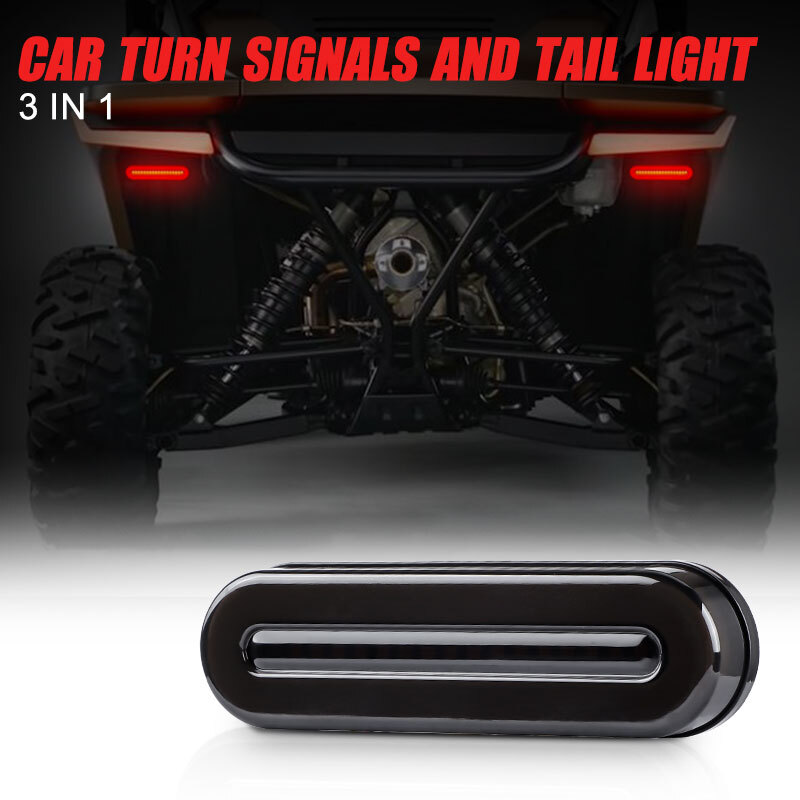 2X Red+Amber ENERGY-EFFICIENT LIGHT Trailer Truck Stop/Turn/Tail Brake Lights 5″