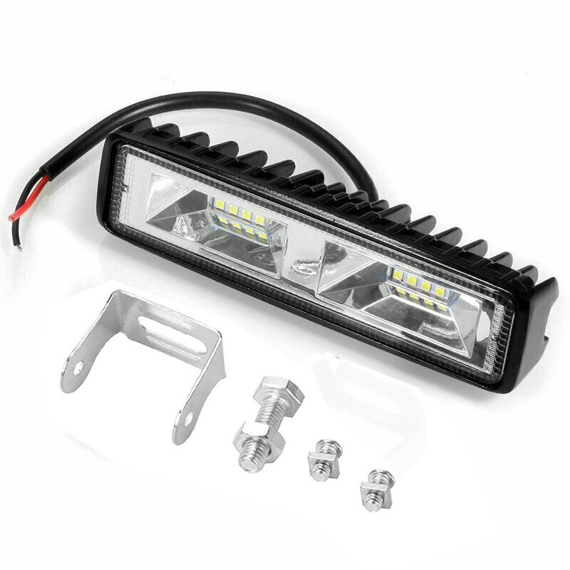 2Pack 6inch 48W LED Work Light Bar Flood Fog Lamp Offroad Driving Truck SUV ATV