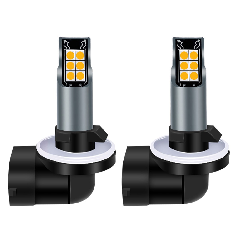 2Pcs 6000K LED Fog Light Bulbs 881 Yellow High Power Lamps 25000LM