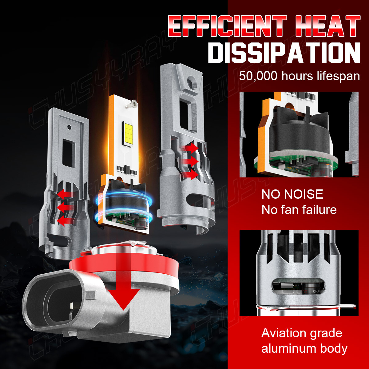 For Chevy Silverado 2500HD 20-23 LED Headlight Hi/Lo+Turn Signal Light Bulb Kit