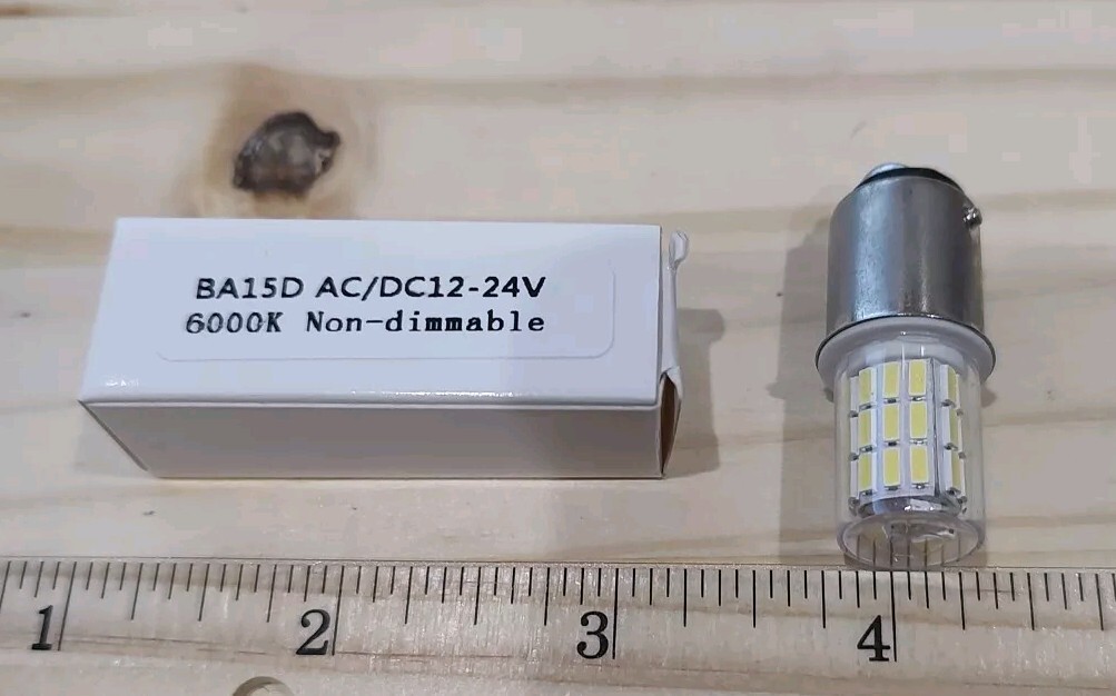 Lot of 5 NEW 12V BA15D Bayonet X003A9WDVN Camper Trailer Interior LED Bulb 6000K